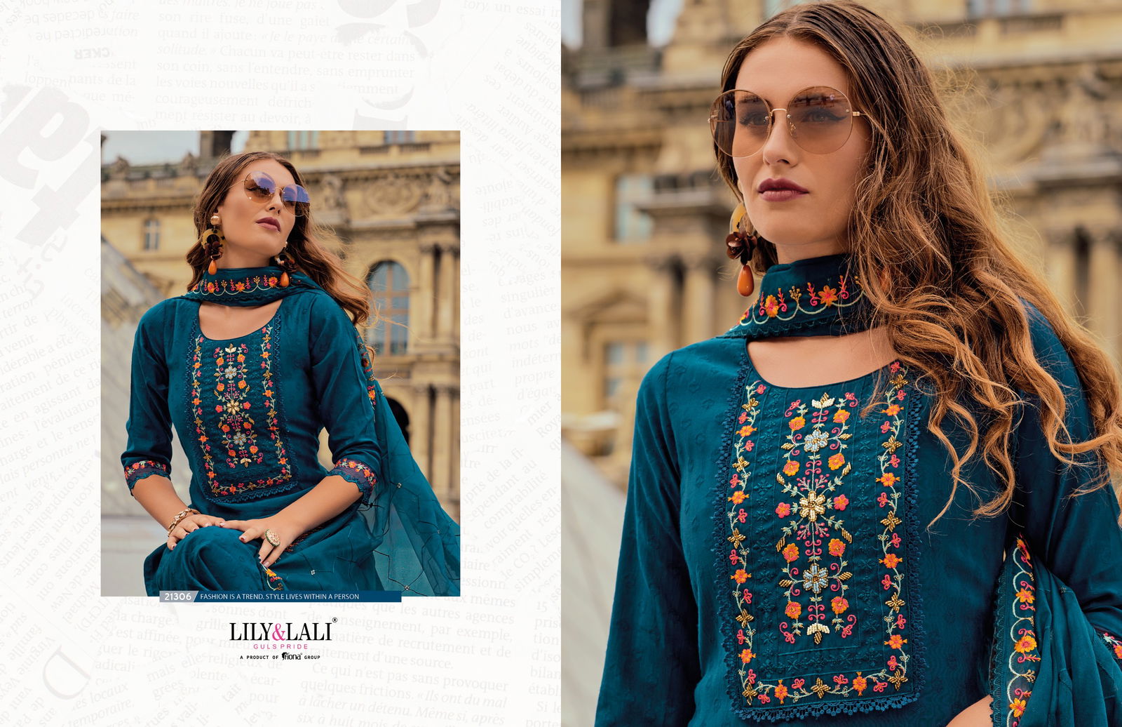 Mrunal By Lily And Lali Jacquard Silk Embroidery Kurti With Bottom Dupatta Wholesalers In Delhi